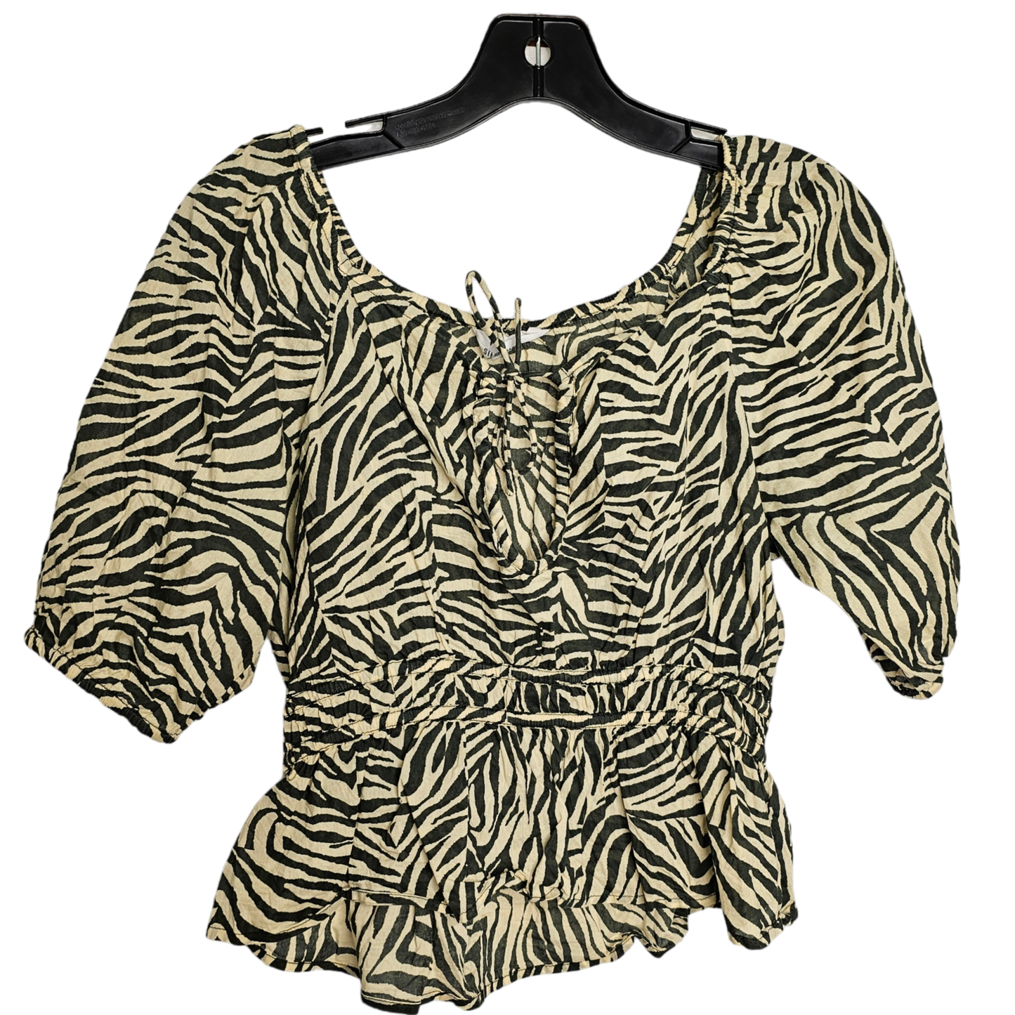 Animal Print Top Short Sleeve Steve Madden, Size S