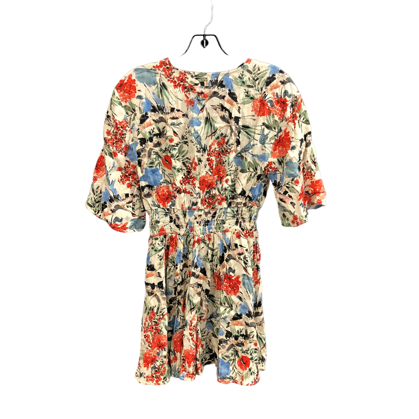 Floral Print Top Short Sleeve Zara Basic, Size S