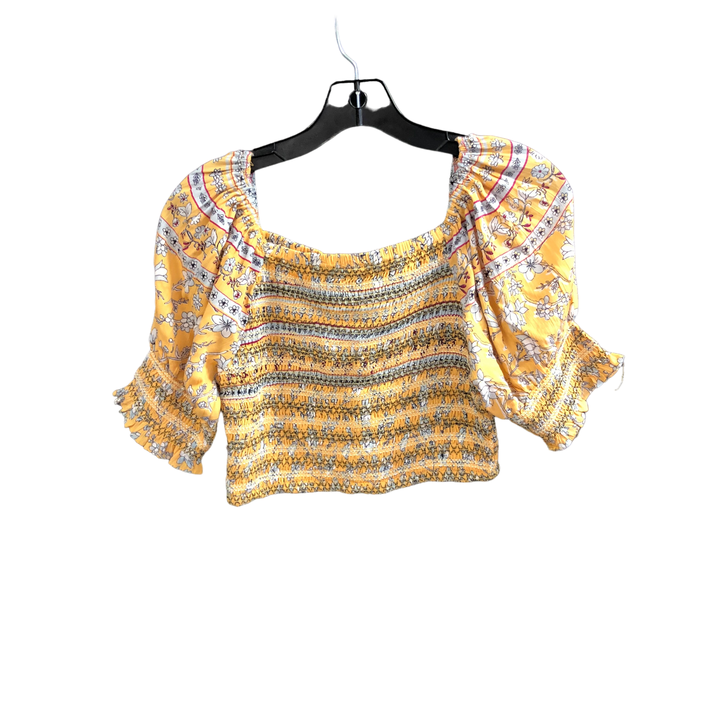 Yellow Top Short Sleeve Angie, Size M