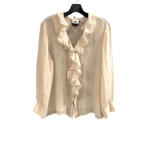 Top Long Sleeve By Chicos In Cream, Size: 3x