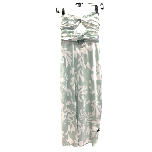 Dress Designer By SEVEN WONDERS In Green & White, Size: M