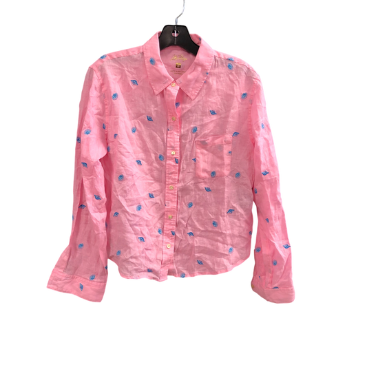 Top Long Sleeve Designer By Lilly Pulitzer In Pink, Size: S