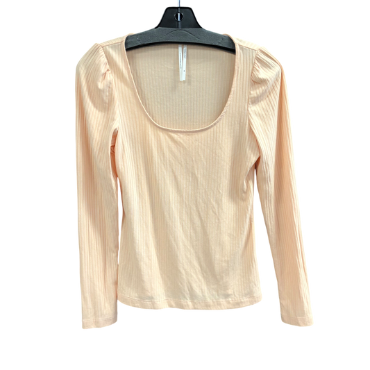 Top Long Sleeve Designer By Anthropologie In Peach, Size: Xs