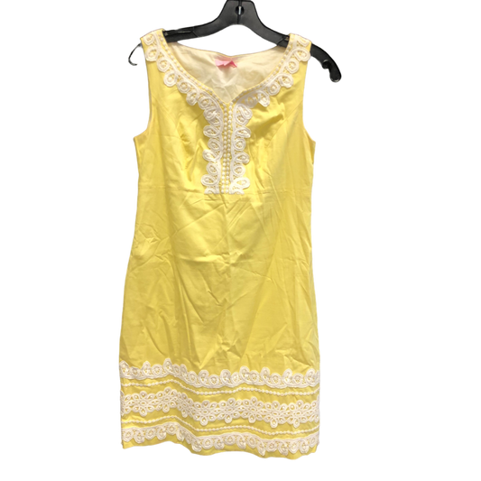 White & Yellow Dress Casual Short Lilly Pulitzer, Size 6