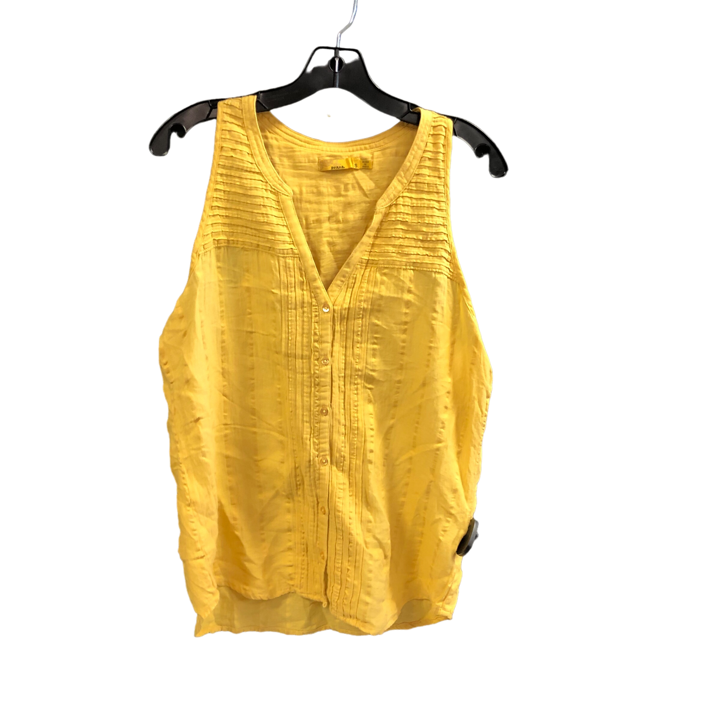 Yellow Top Sleeveless Prana, Size S