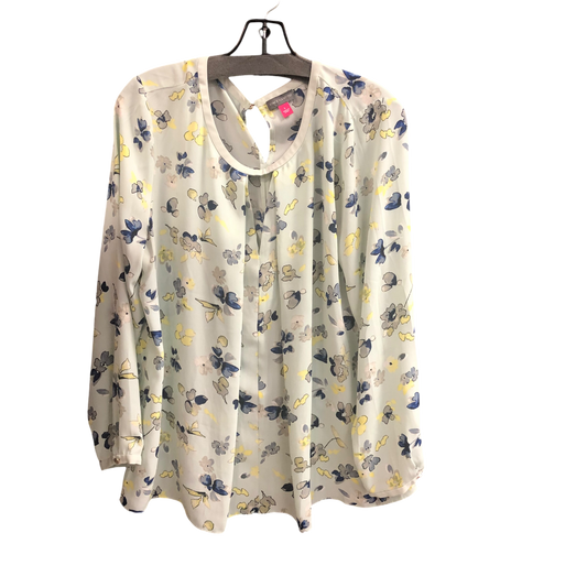 Top Long Sleeve By Vince Camuto In Floral Print, Size: L