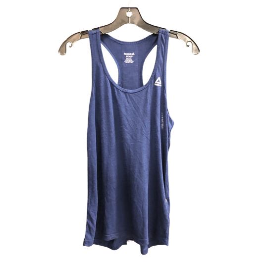 Athletic Tank Top By Reebok In Blue & White, Size: S