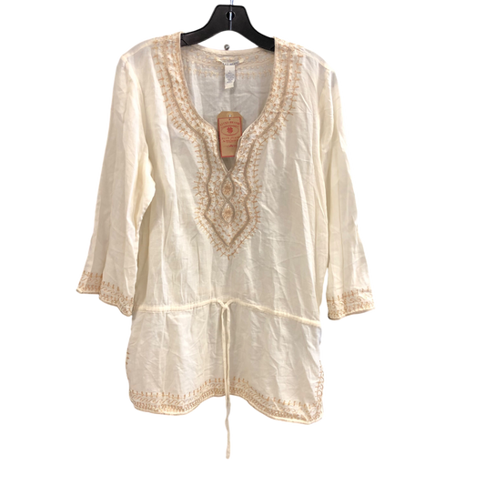 Top Long Sleeve By Lucky Brand In Beige, Size: L