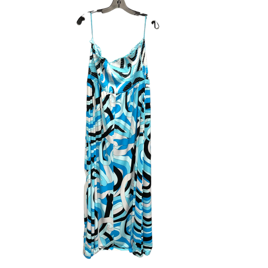 Blue Dress Casual Maxi Michael By Michael Kors, Size Xl