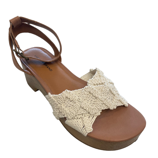 Beige Shoes Heels Block Lucky Brand, Size 9