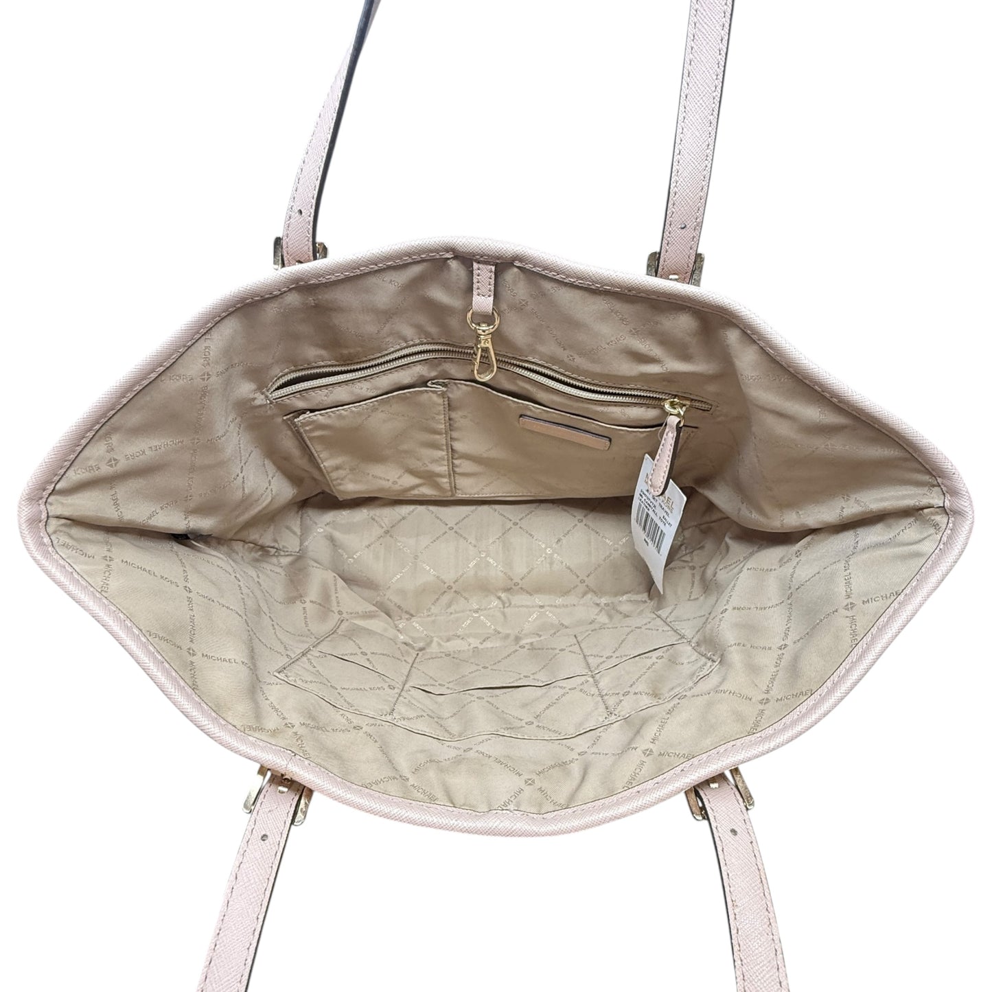 Jet Set Saffiano Leather Carryall In Ballet Designer By Michael Kors, Size: Medium