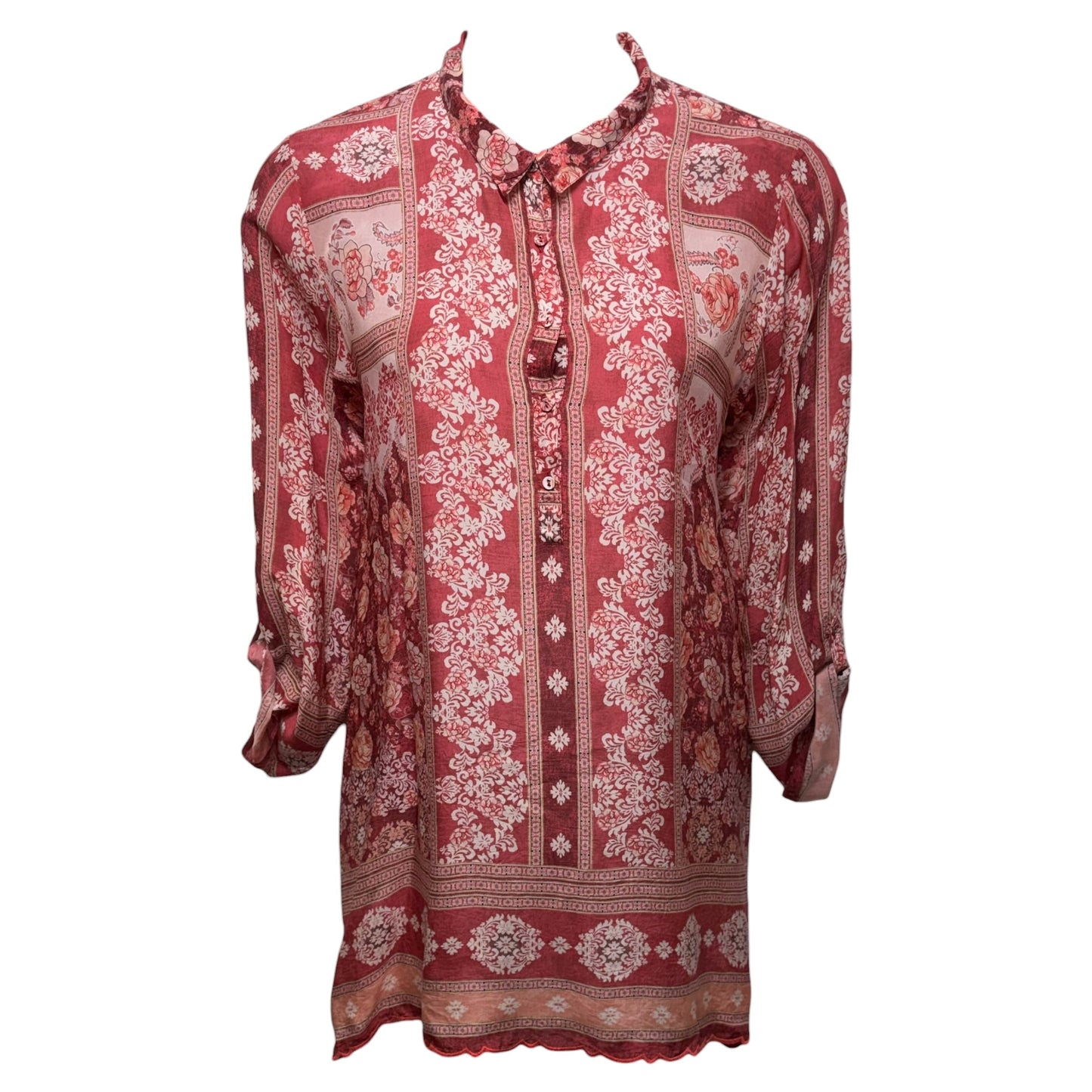 Tunic Long Sleeve By Johnny Was In Red