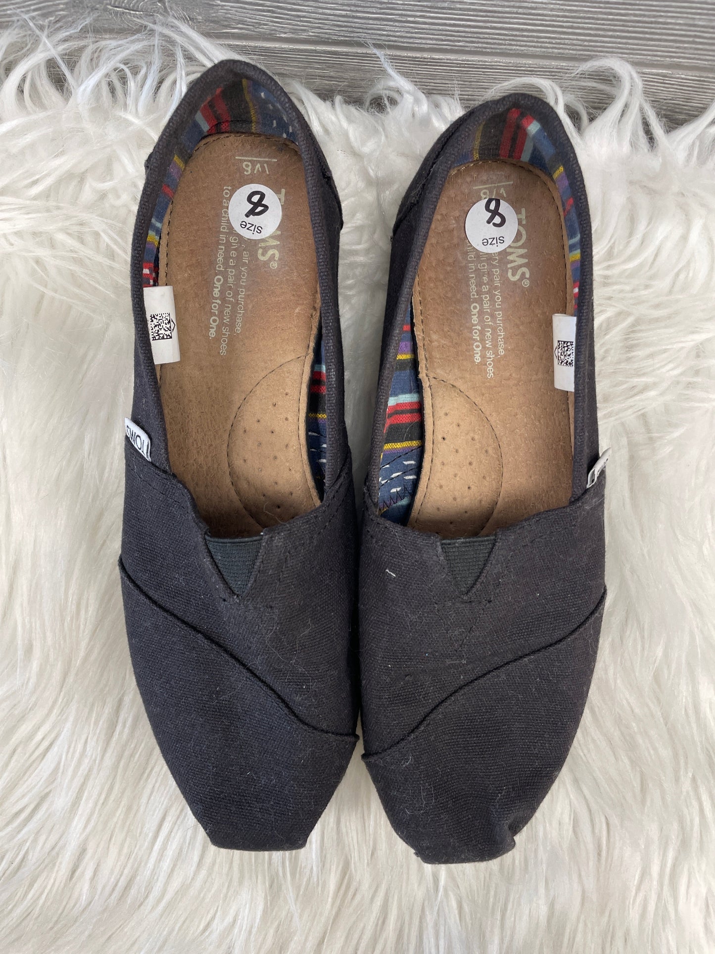 Shoes Flats By Toms In Black, Size: 8