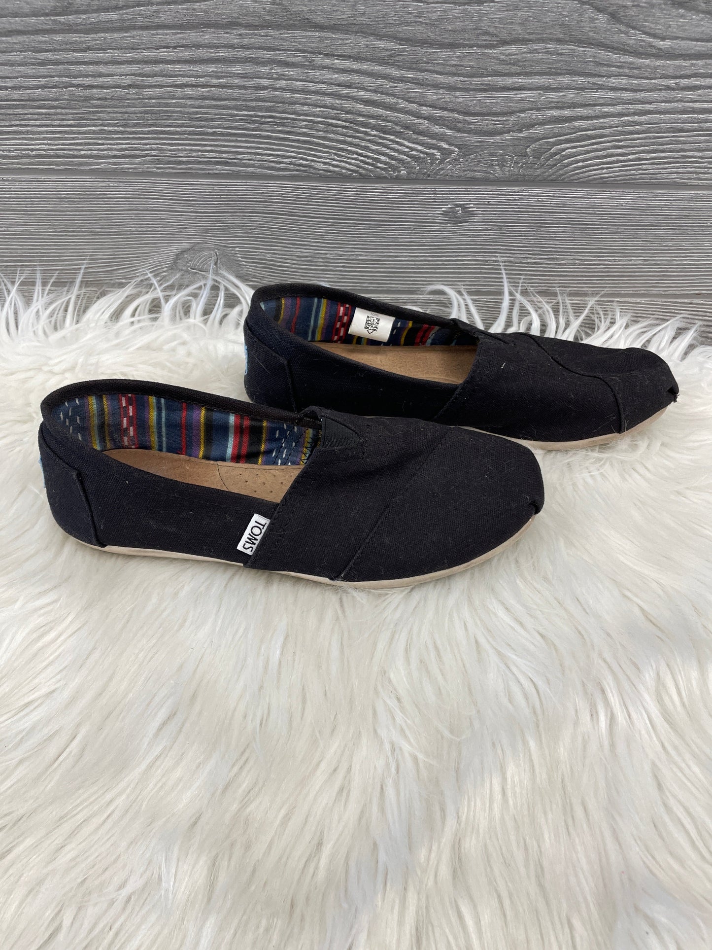 Shoes Flats By Toms In Black, Size: 8