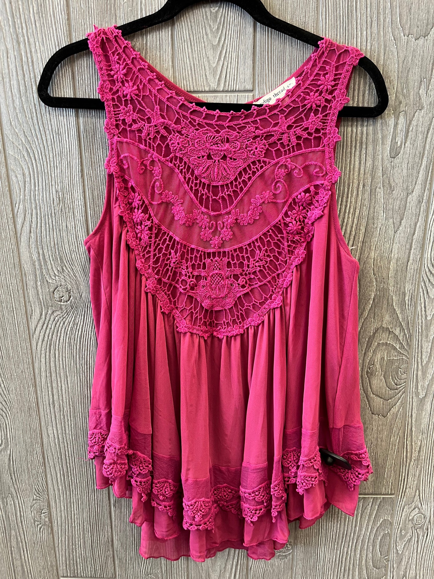 Purple Top Sleeveless Clothes Mentor, Size M