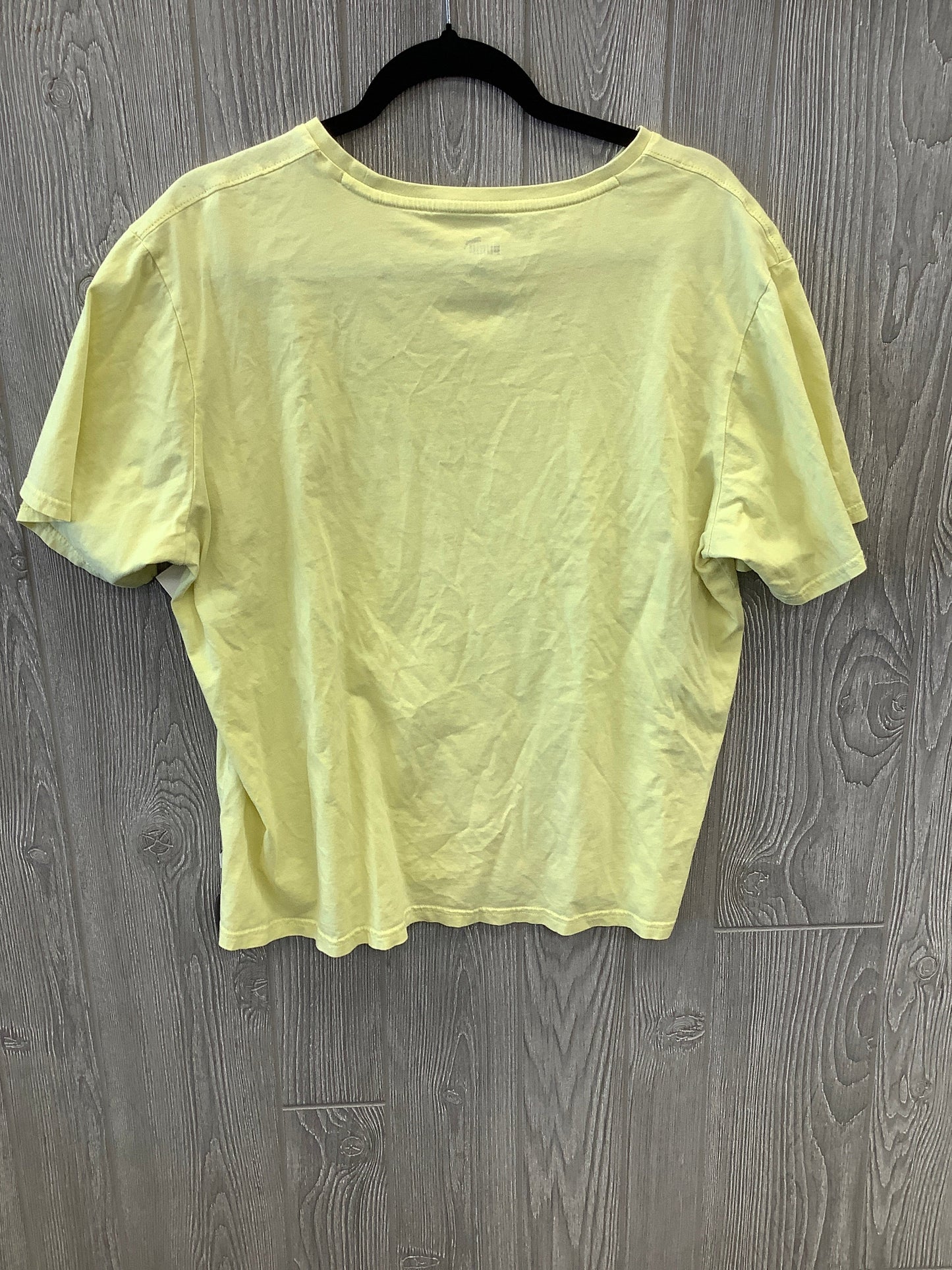 Yellow Top Short Sleeve Puma, Size Xl