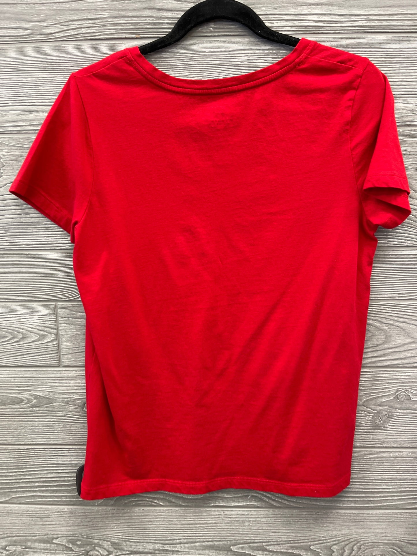 Top Short Sleeve Basic By Time And Tru In Red, Size: M