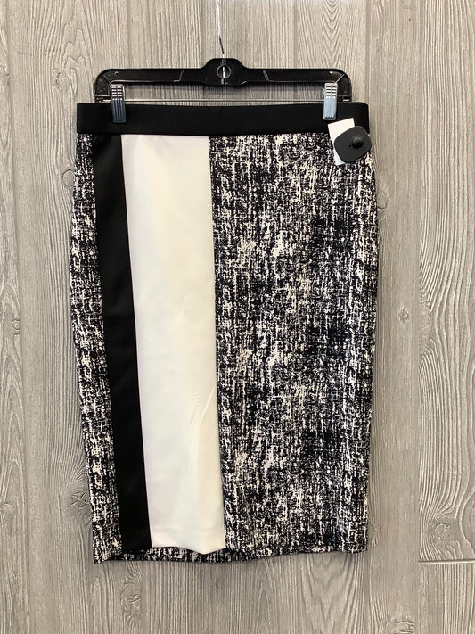 Skirt Midi By Vince Camuto In Black & White, Size: 8