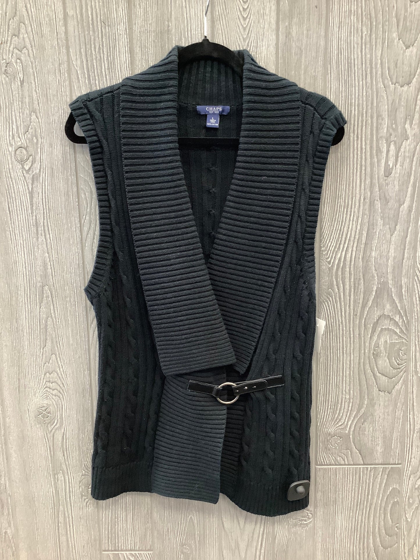 Vest Other By Chaps In Black, Size: L