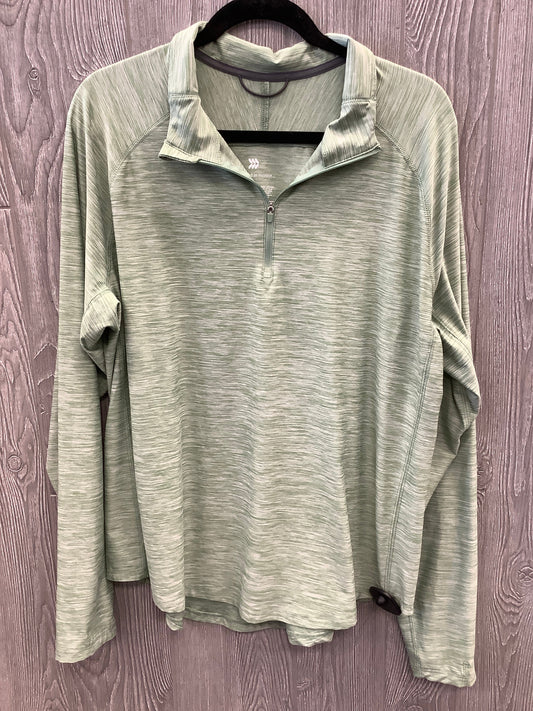 Athletic Top Long Sleeve Collar By All In Motion In Green, Size: Xl