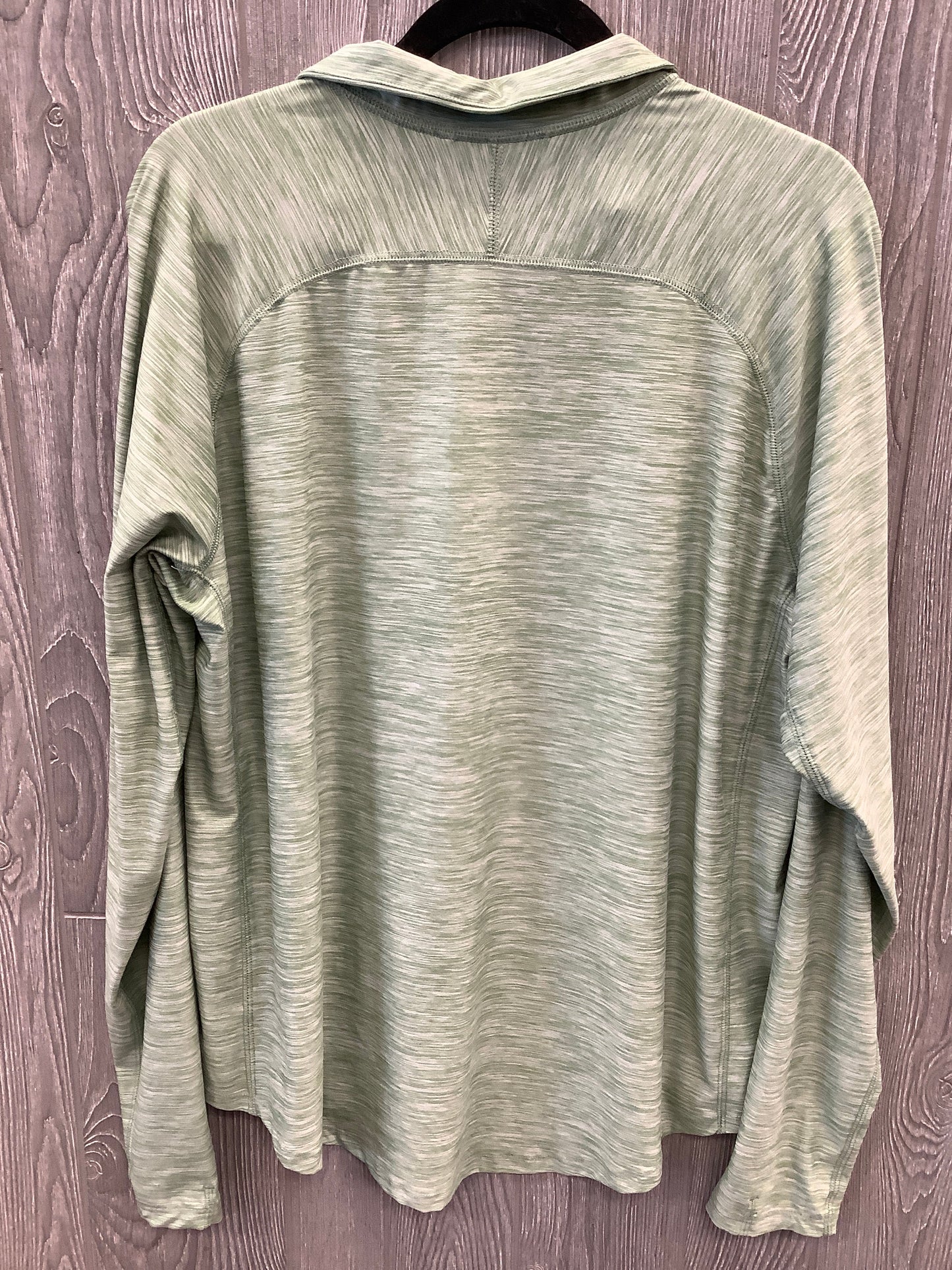 Athletic Top Long Sleeve Collar By All In Motion In Green, Size: Xl