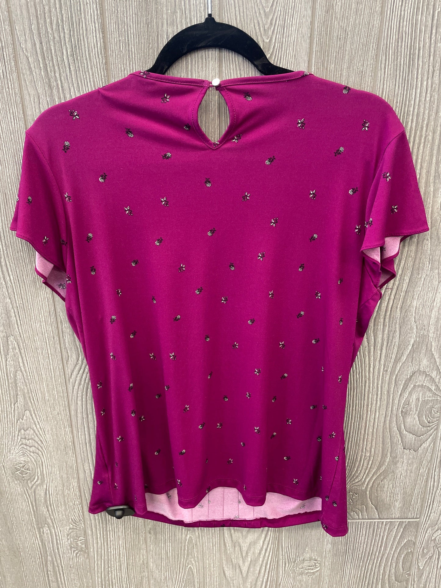 Top Short Sleeve By Liz Claiborne In Purple, Size: L