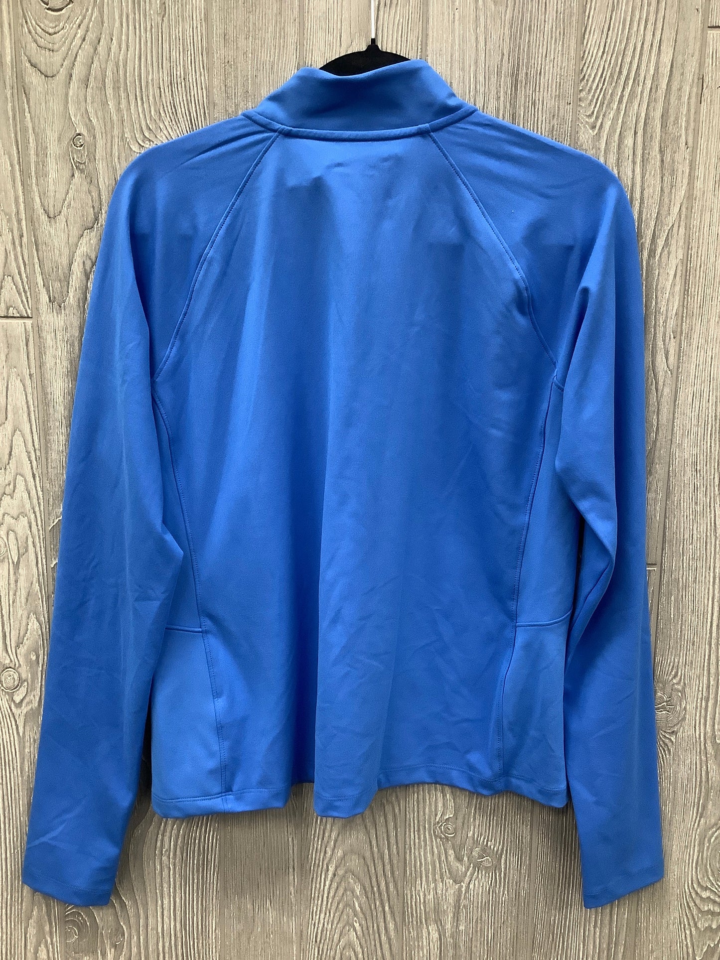 Athletic Top Long Sleeve Collar By Reebok In Blue, Size: Xl