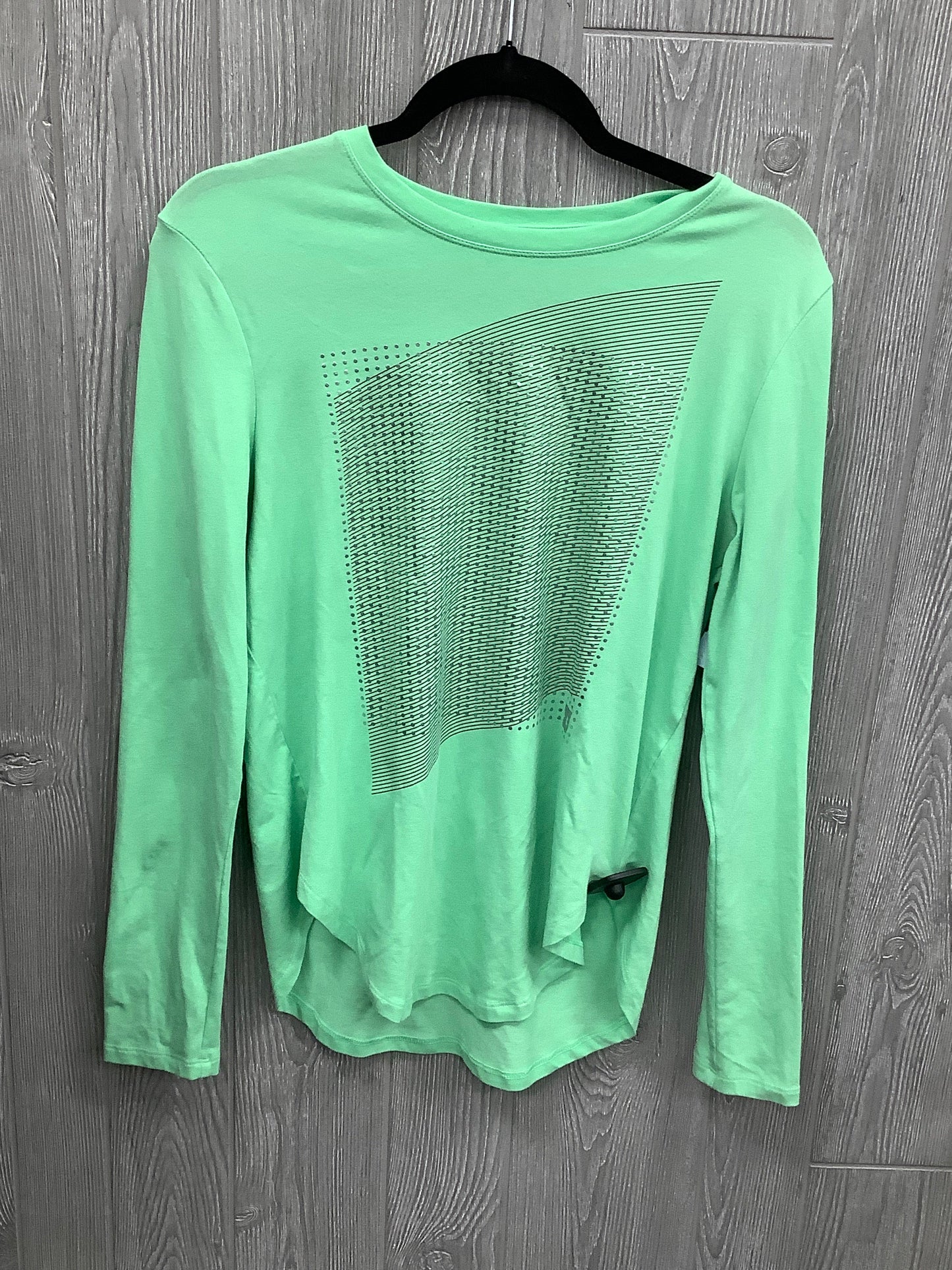 Athletic Top Long Sleeve Crewneck By Under Armour In Green, Size: M