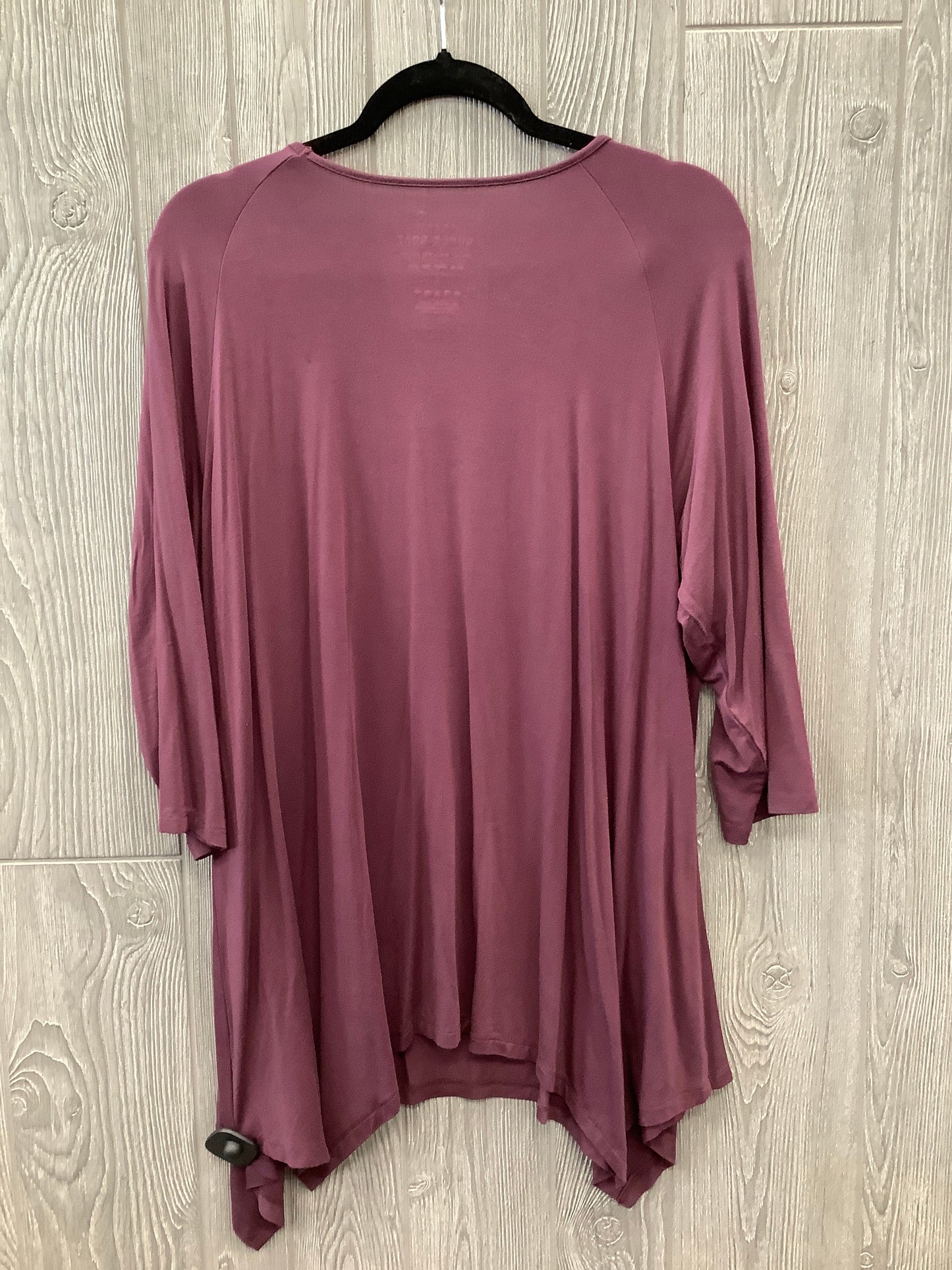 Top 3/4 Sleeve By Torrid In Purple, Size: 1x