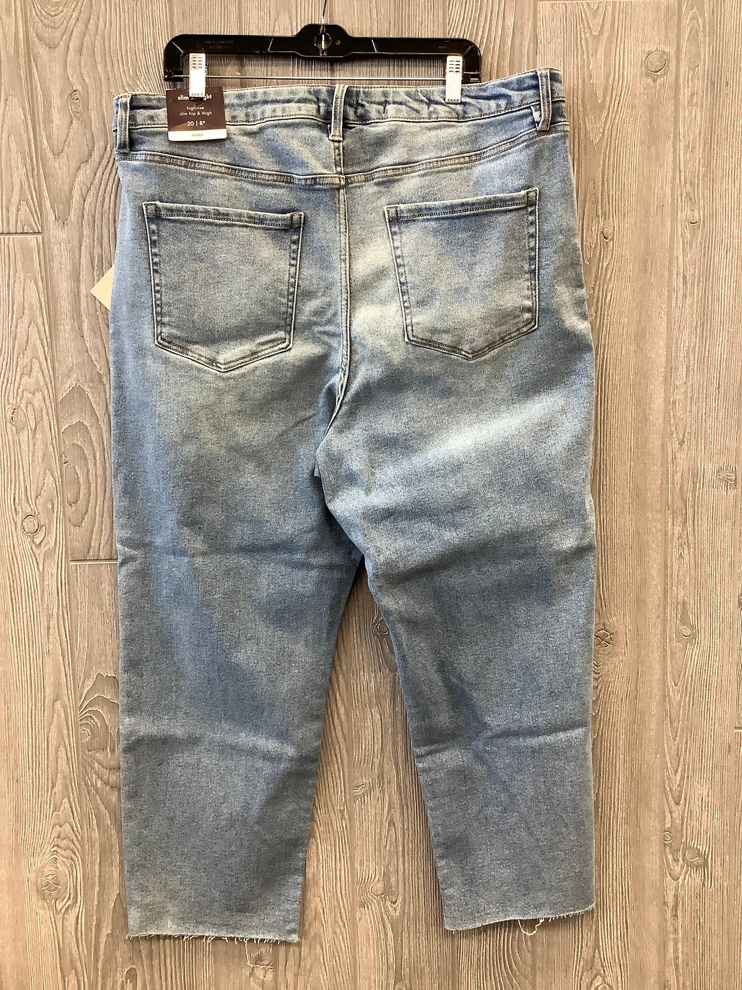 Jeans Straight By Ava & Viv In Blue Denim, Size: 20