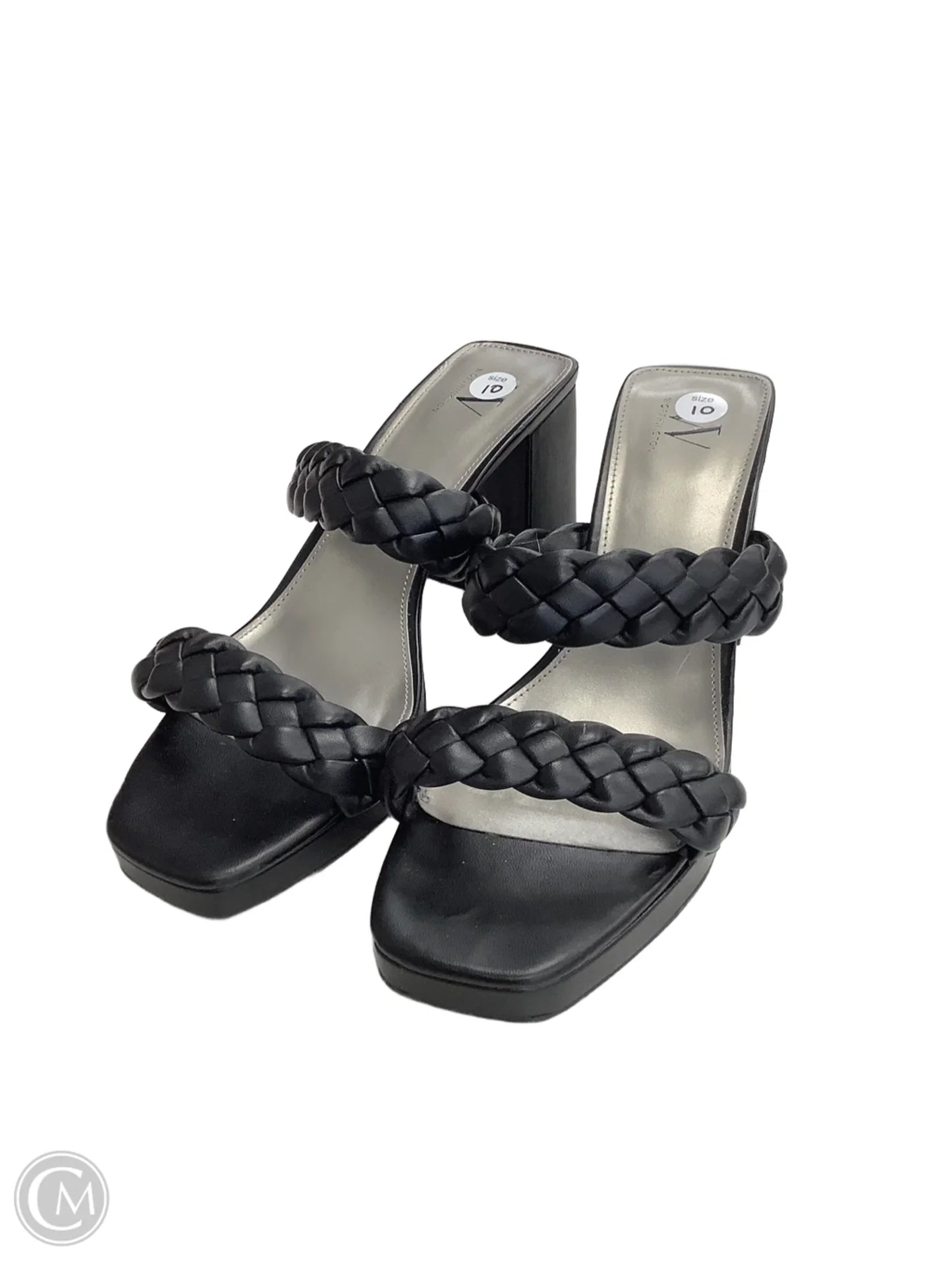 Sandals Heels Block By Worthington In Black, Size: 10