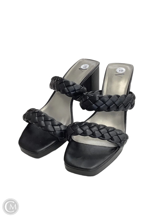 Sandals Heels Block By Worthington In Black, Size: 10
