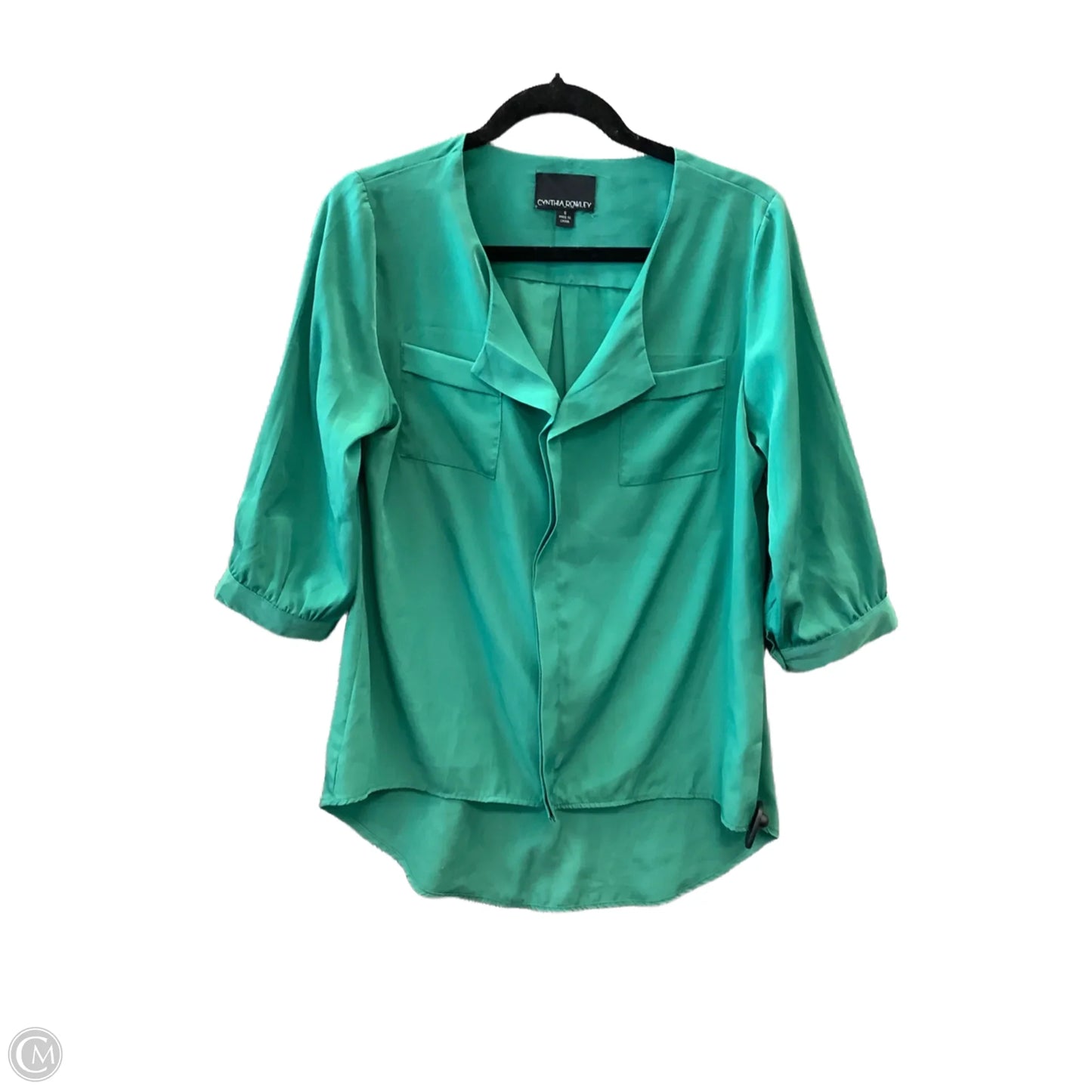 Blouse 3/4 Sleeve By Cynthia Rowley In Green, Size: S