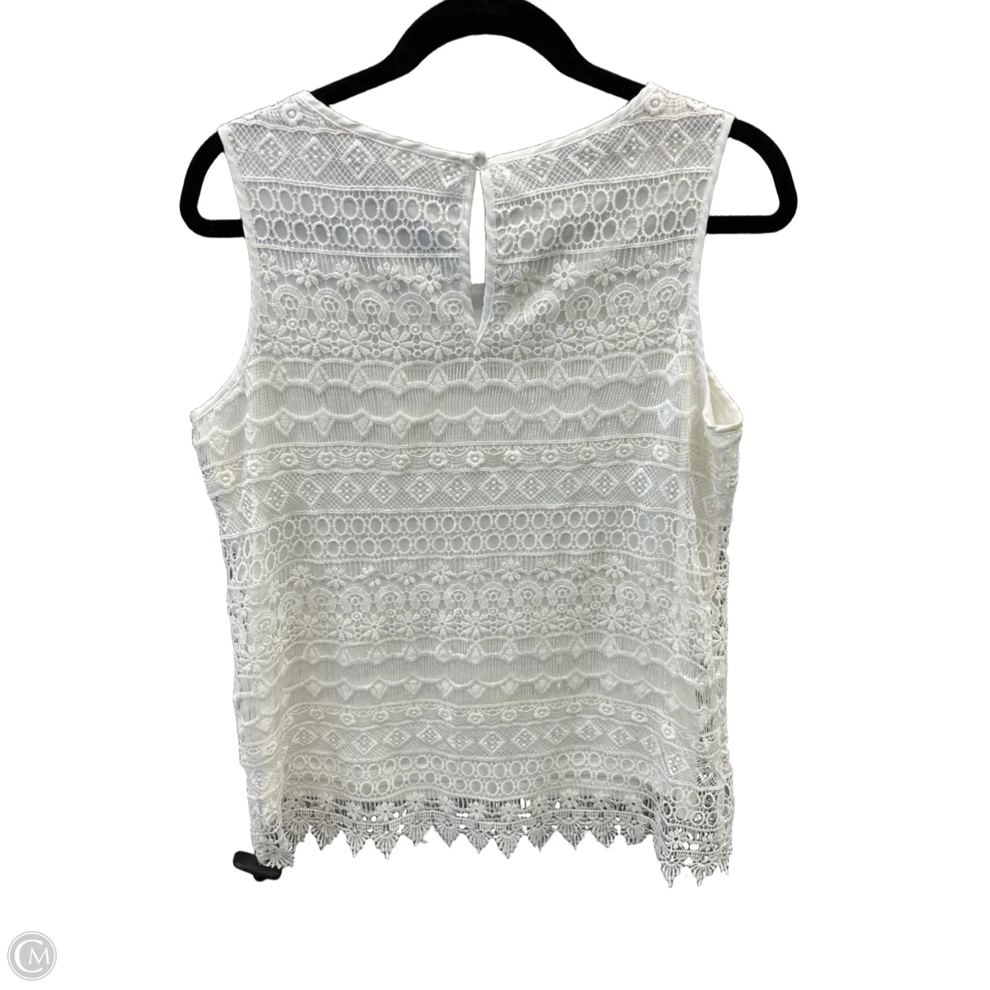 Blouse Sleeveless By Adiva In White, Size: S
