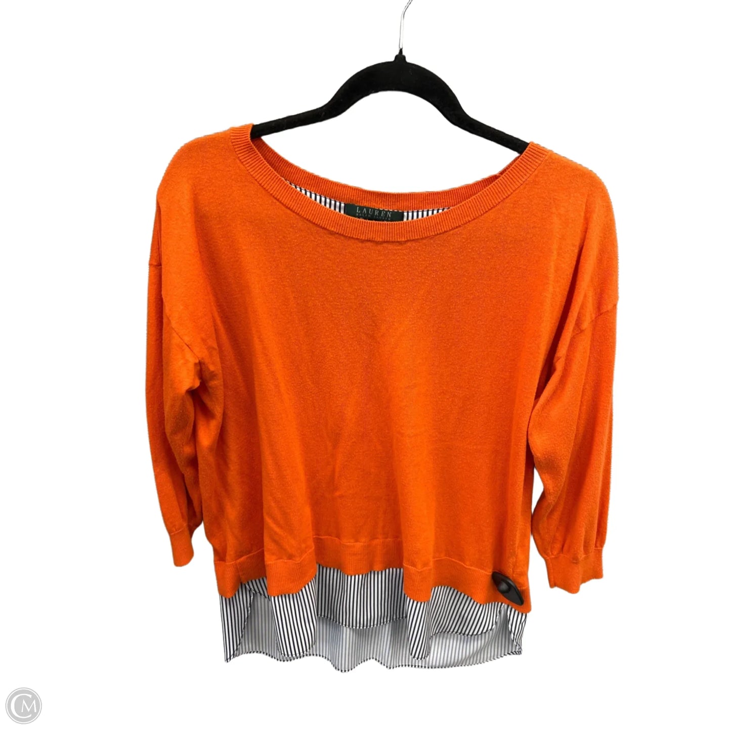 Top Long Sleeve By Ralph Lauren In Orange, Size: L