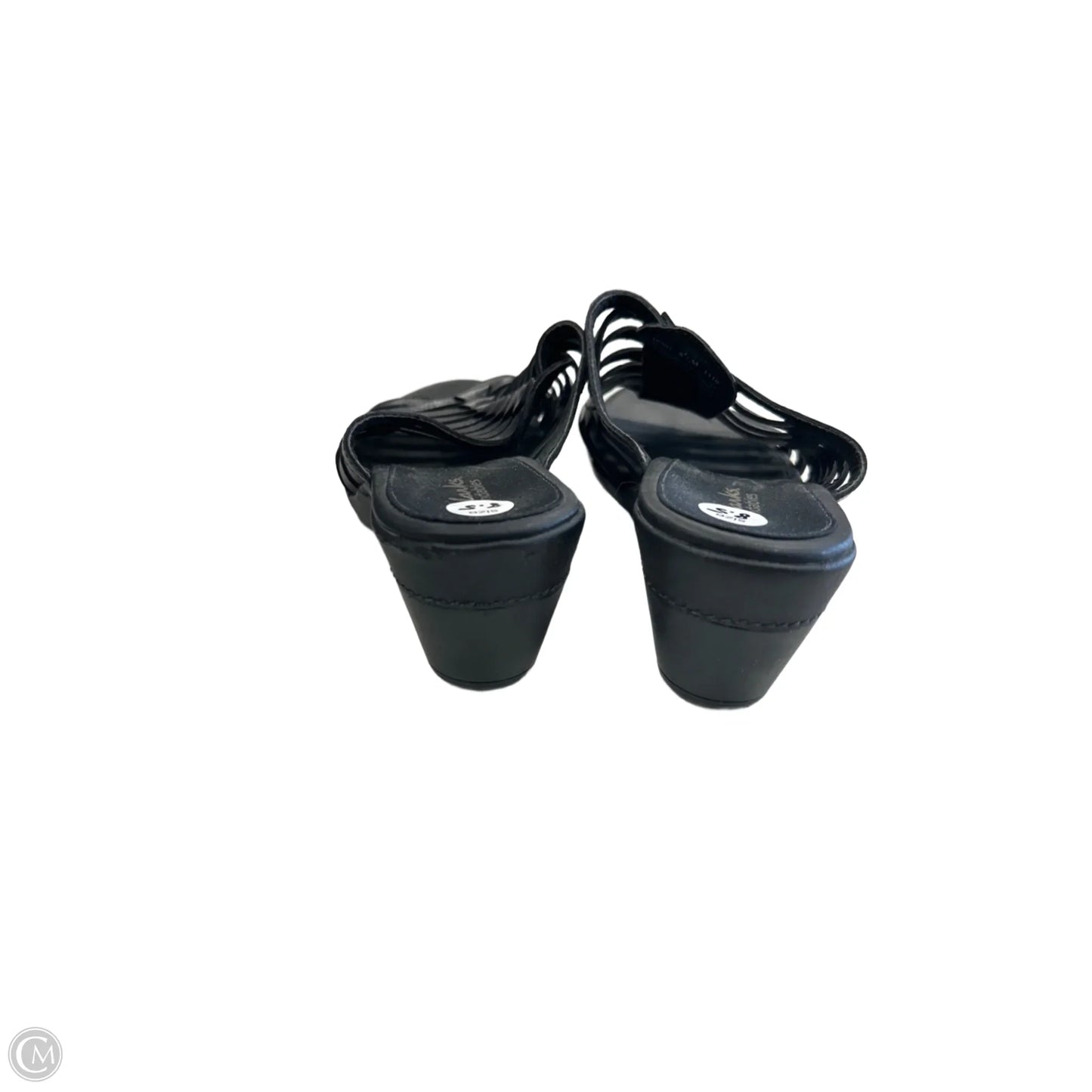 Sandals Heels Wedge By Clarks In Black, Size: 8.5