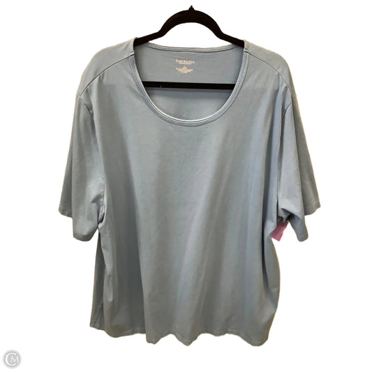 Top Short Sleeve Basic By Clothes Mentor In Blue, Size: 3x