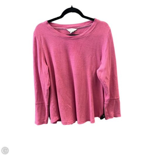 Top Long Sleeve By Cj Banks In Pink, Size: 1x