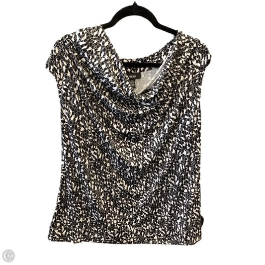 Top Sleeveless By Alfani In Black & White, Size: 1x