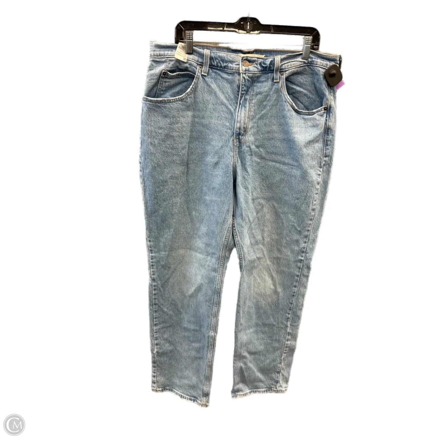 Jeans Straight By Levis In Blue Denim, Size: 16