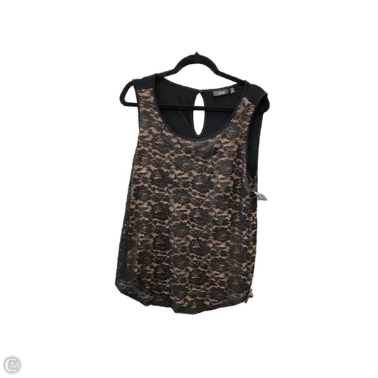 Top Sleeveless By Apt 9 In Black, Size: Xxl