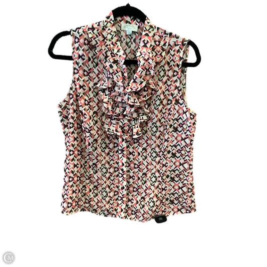 Blouse Sleeveless By Tahari By Arthur Levine In Multi-colored, Size: Mp