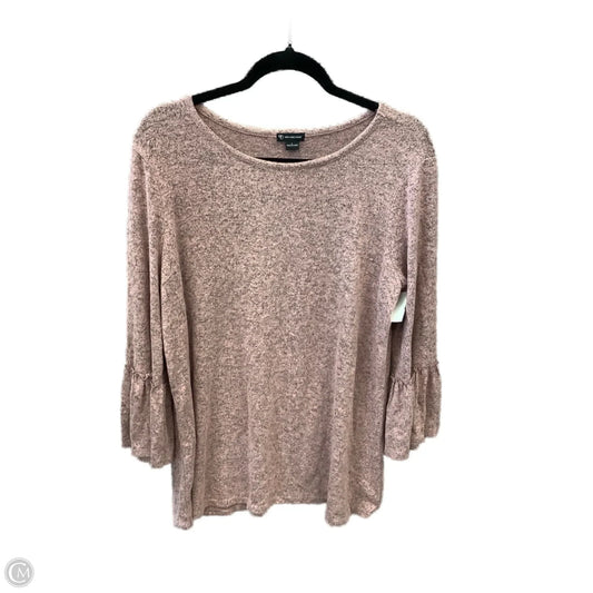 Top 3/4 Sleeve By New Directions In Pink, Size: L