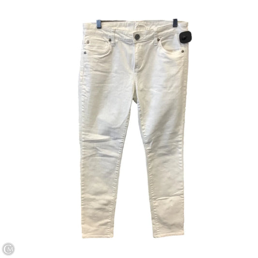 Jeans Skinny By Kut In White Denim, Size: 8