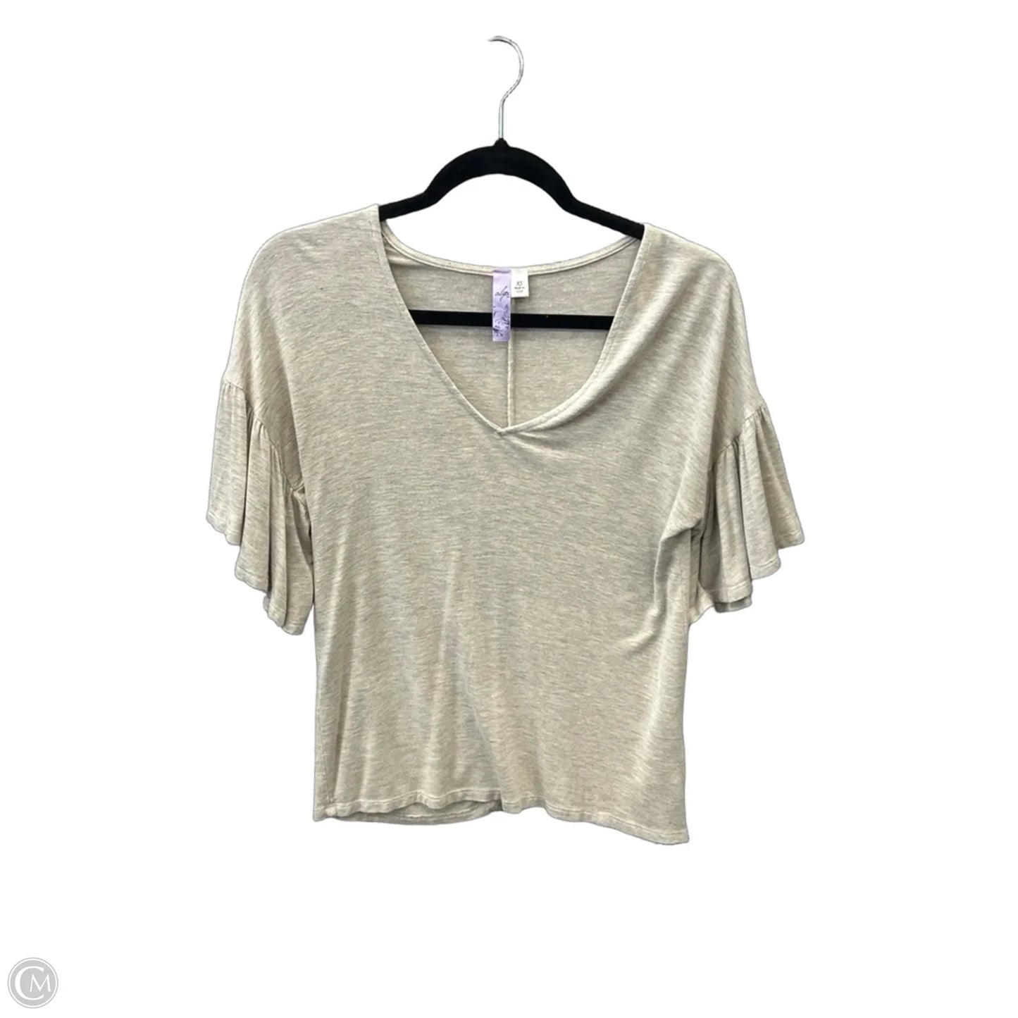 Top Short Sleeve By Alya In Beige, Size: Xs