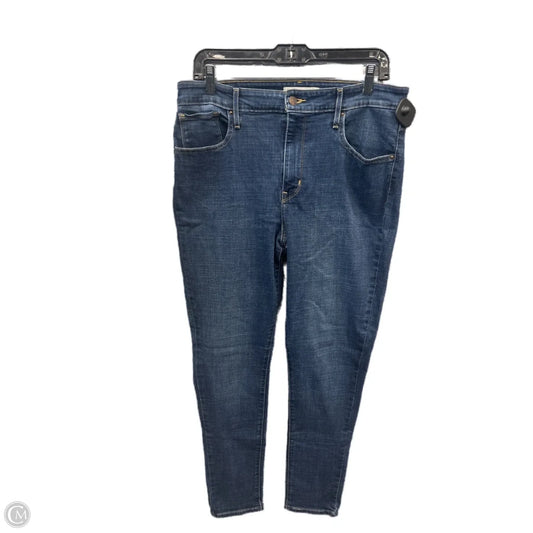 Jeans Skinny By Levis In Blue Denim, Size: 14