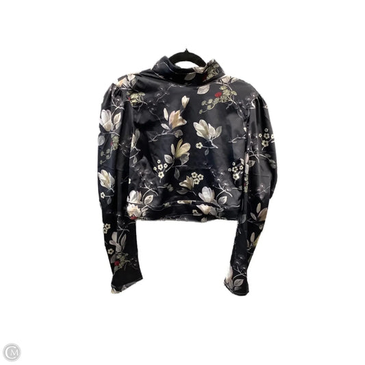 Blouse Long Sleeve By Guess In Black, Size: L