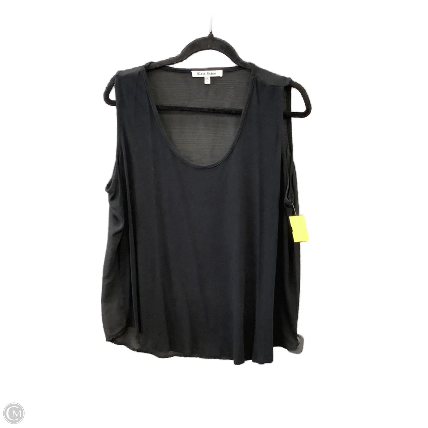 Top Sleeveless By Black Rainn In Black, Size: Xl