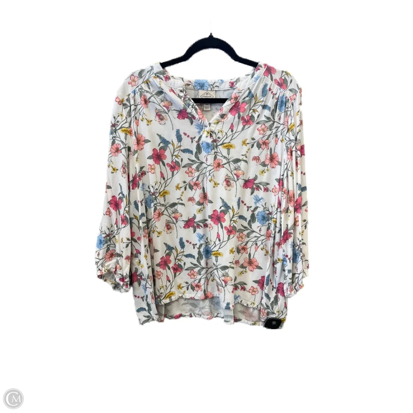 Top Long Sleeve By St Johns Bay In White, Size: Xxl