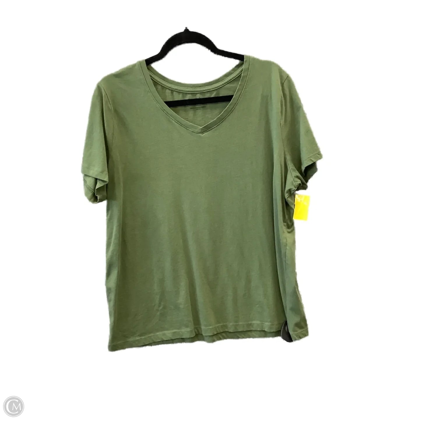 Top Short Sleeve Basic By Time And Tru In Green, Size: Xxl